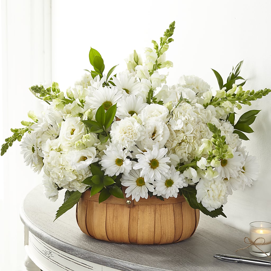 Pure Ivory Basket – Garside Florist, Vancouver WA