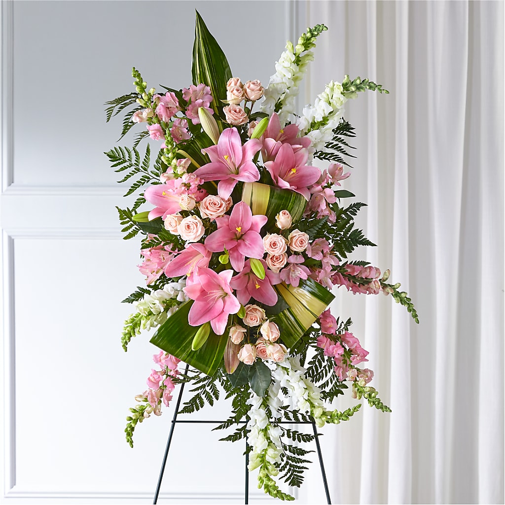 Elegant Embrace Standing Spray – Garside Florist, Vancouver WA