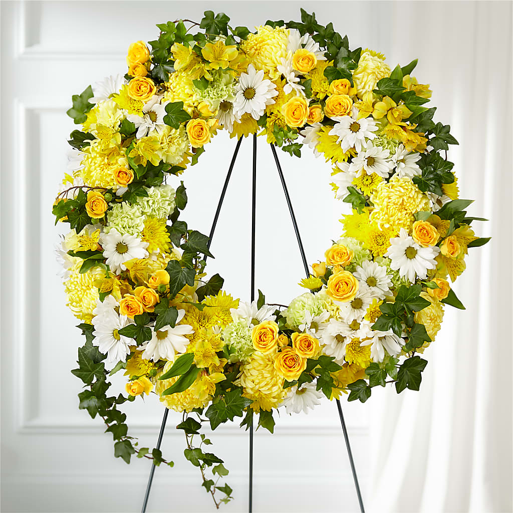 Golden Remembrance Wreath – Garside Florist, Vancouver WA