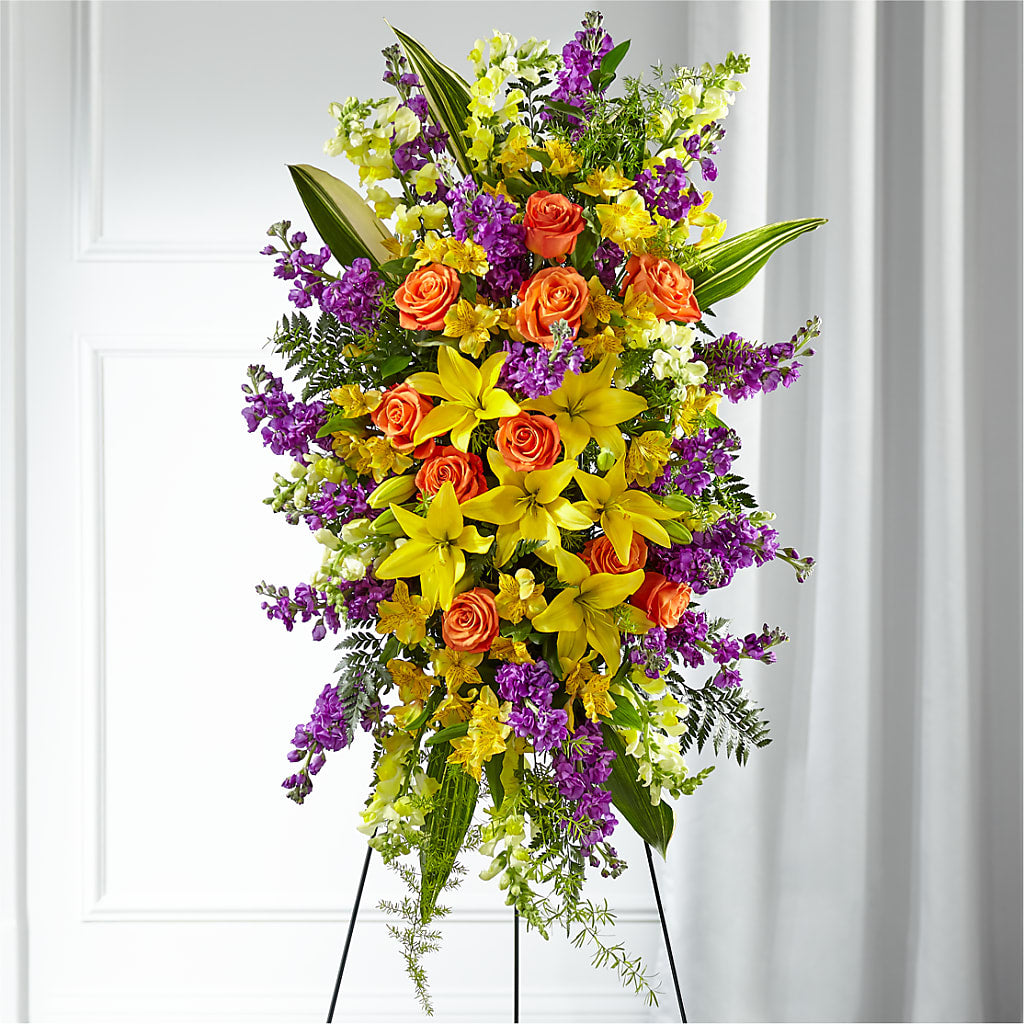 Thoughtful Prayers Standing Spray – Garside Florist, Vancouver WA