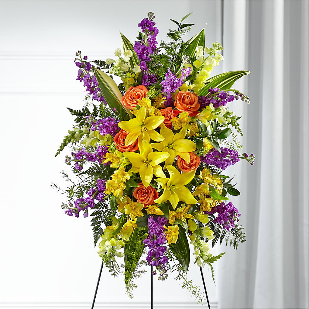 Thoughtful Prayers Standing Spray – Garside Florist, Vancouver WA