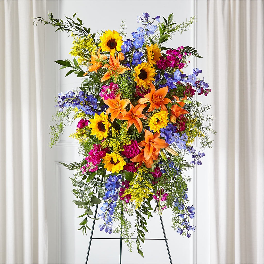 Sunlit Memories Standing Spray (Standard) – Garside Florist, Vancouver WA