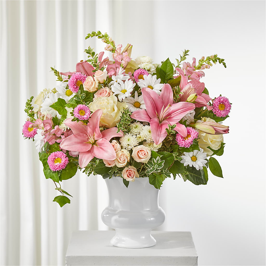 Empathetic Blooms Urn Arrangement – Garside Florist, Vancouver WA