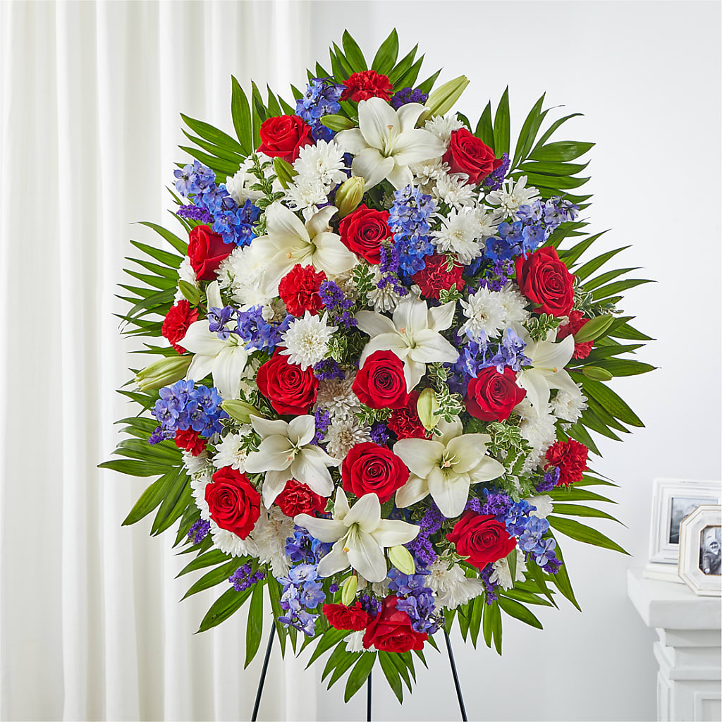 Cherished Service Standing Spray – Garside Florist, Vancouver WA