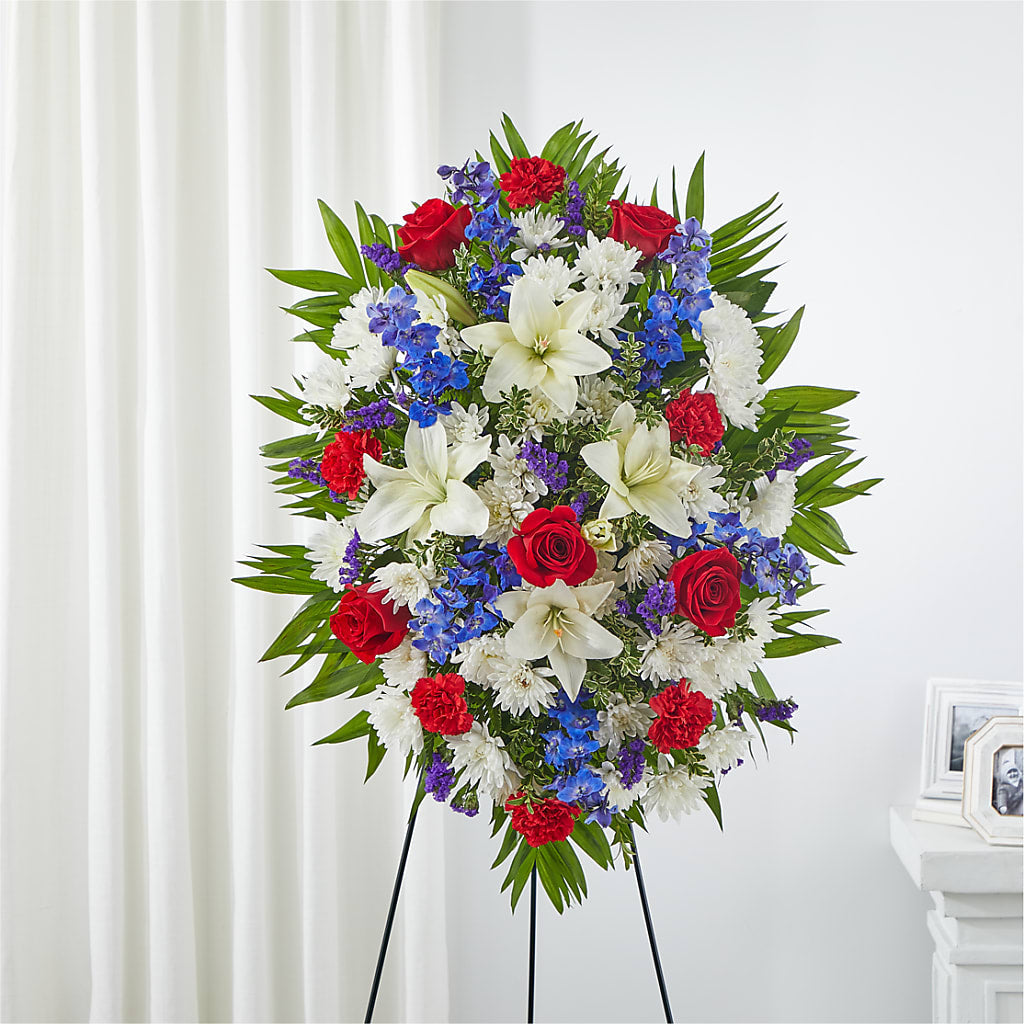 Cherished Service Standing Spray – Garside Florist, Vancouver WA