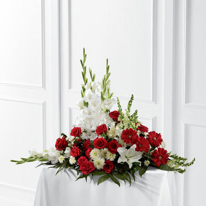 Crimson & White Arrangement –  Garside Florist, Vancouver WA