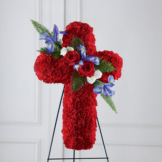 Faithful Hero Floral Cross –  Garside Florist, Vancouver WA