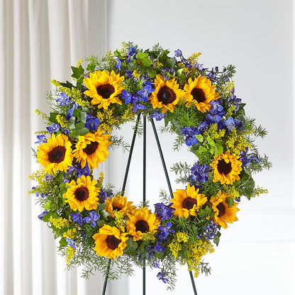 Bright Rays Wreath –  Garside Florist, Vancouver WA